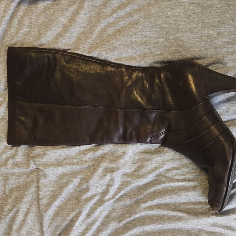 Knee High Brown Born Boots Size 8.5